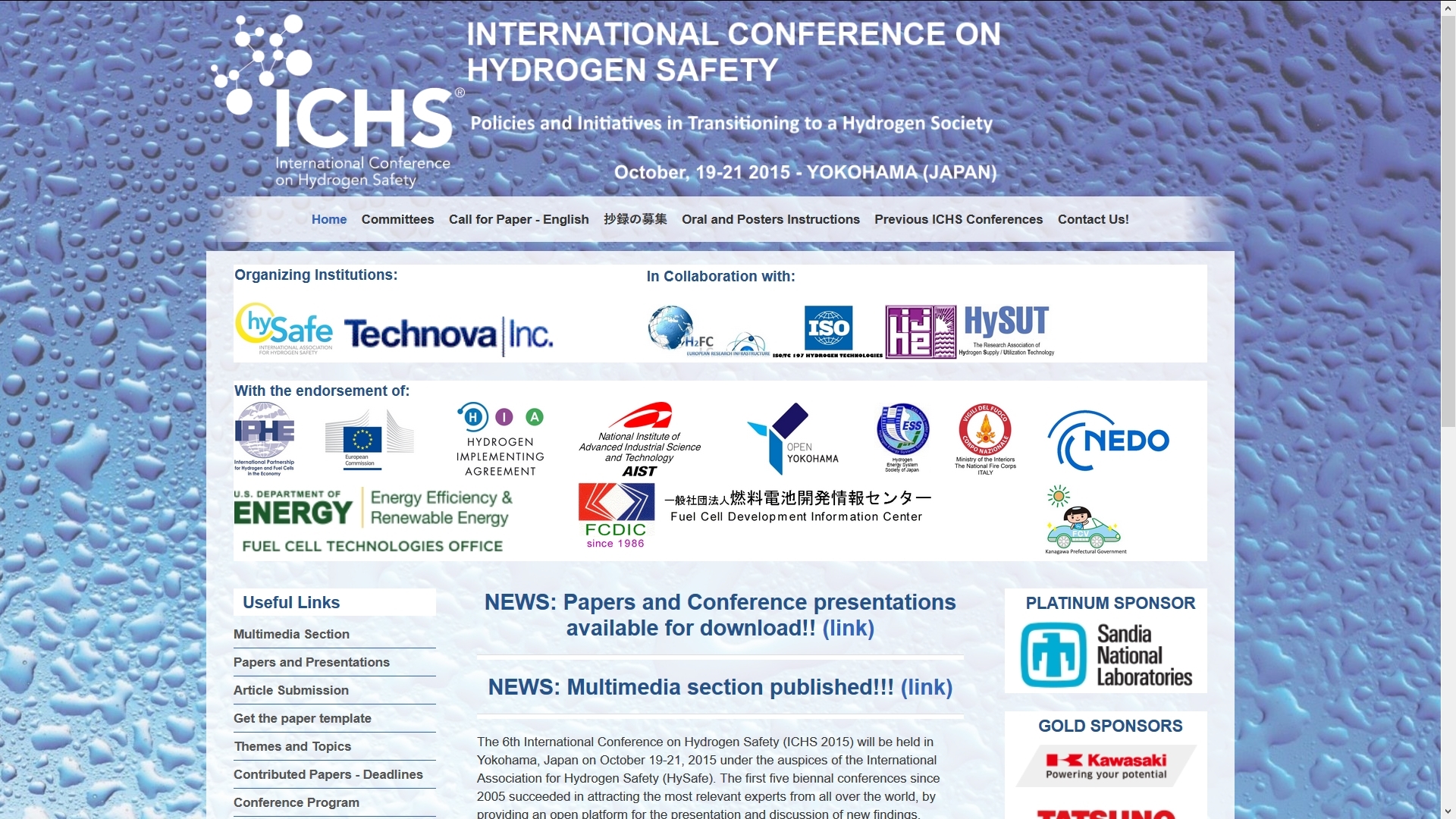 6th International Conference on Hydrogen Safety